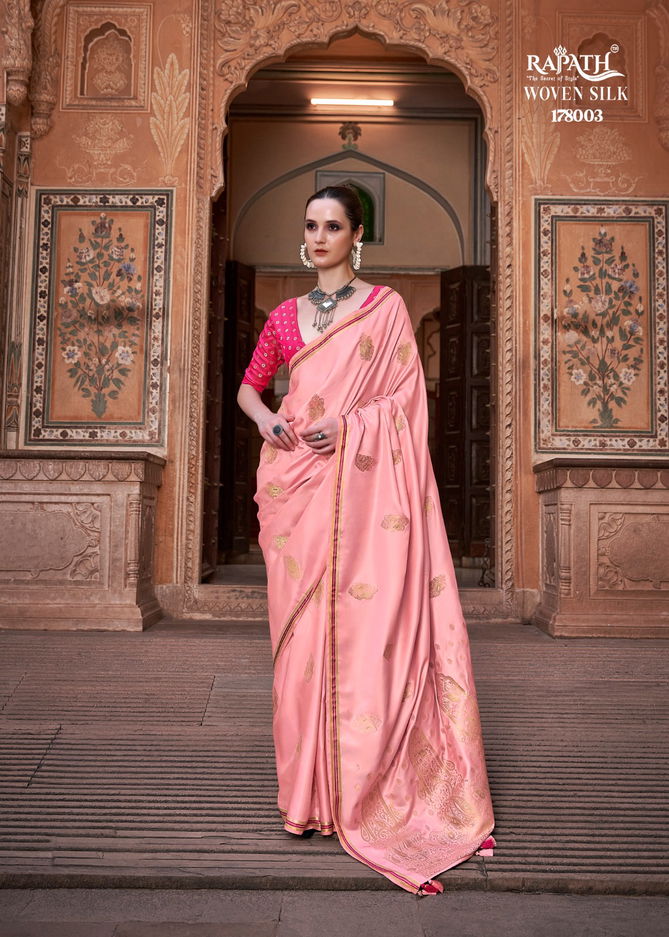 Rajpath Neha Silk Satin Weaving Wedding Sarees Catalog